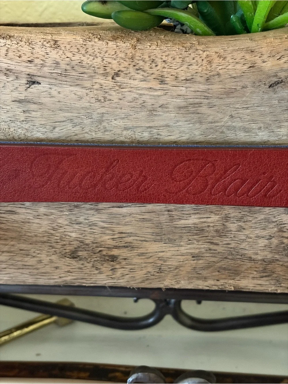 Tucker Blair buckle tone needlepoint